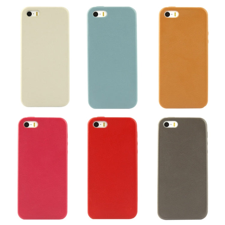 High Quality Pure Color Leather Case for iPhone 5