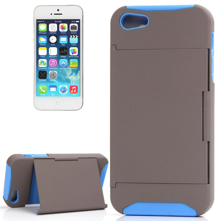 Silicone + Plastic Combination Case with Holder for iPhone 5
