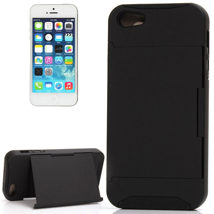 Silicone + Plastic Combination Case with Holder for iPhone 5