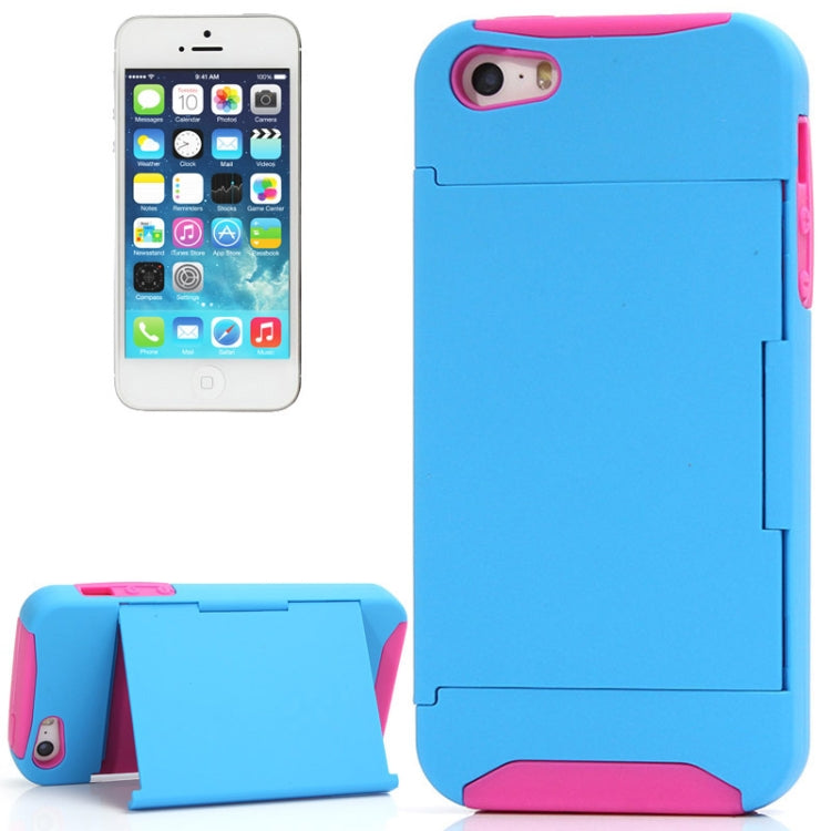 Silicone + Plastic Combination Case with Holder for iPhone 5