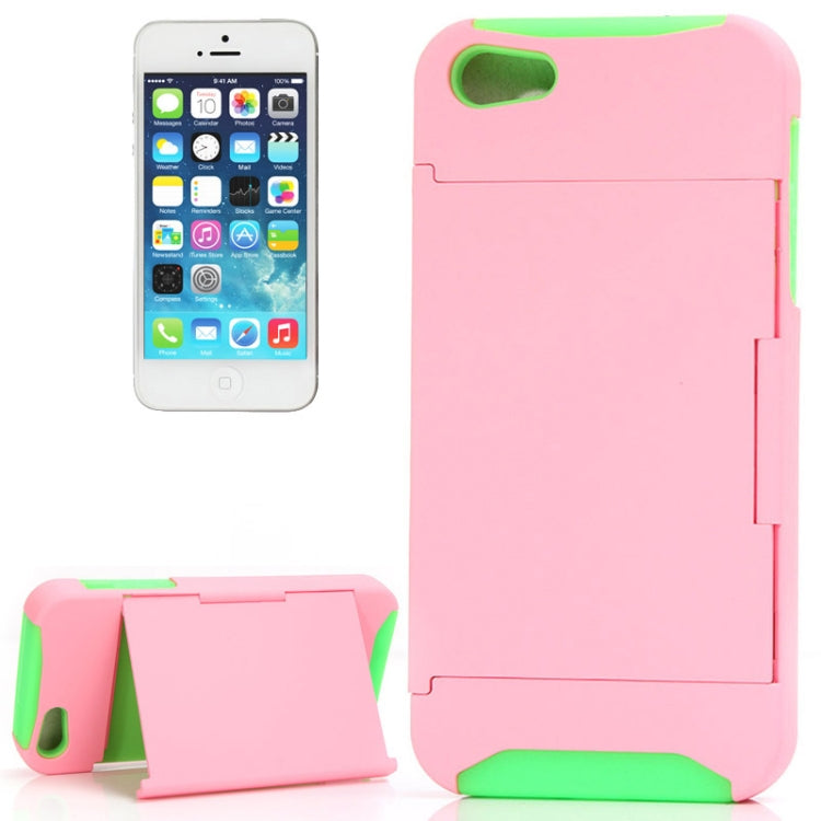 Silicone + Plastic Combination Case with Holder for iPhone 5
