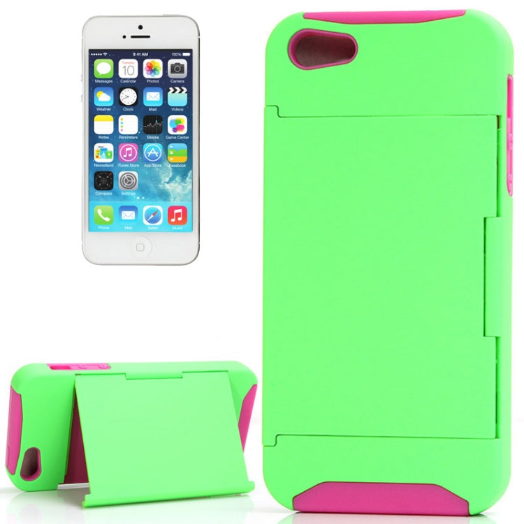 Silicone + Plastic Combination Case with Holder for iPhone 5