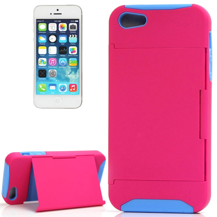 Silicone + Plastic Combination Case with Holder for iPhone 5