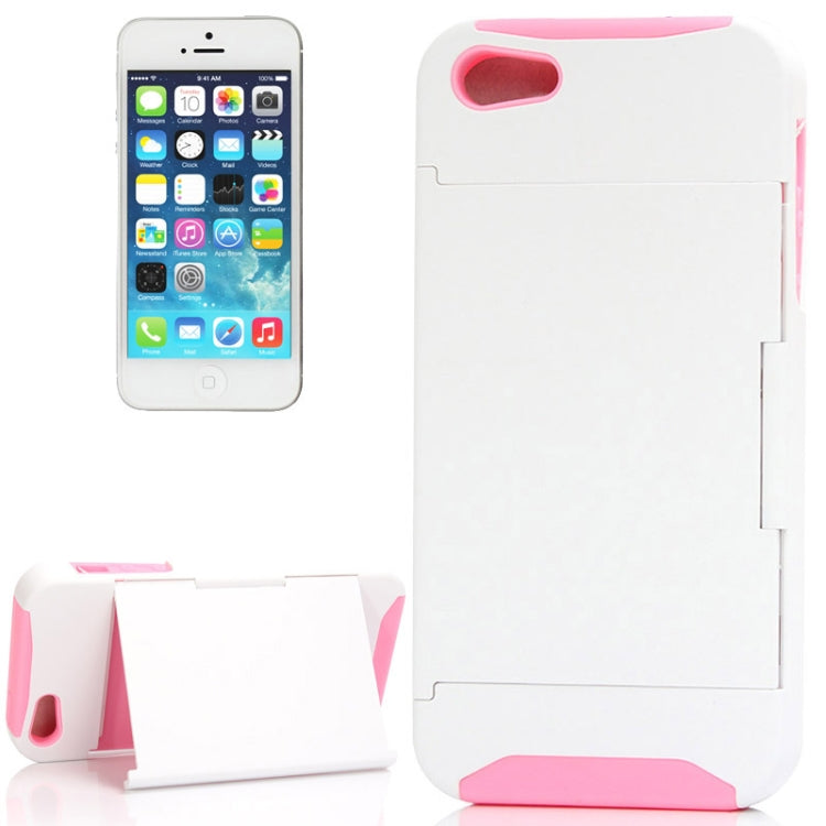 Silicone + Plastic Combination Case with Holder for iPhone 5