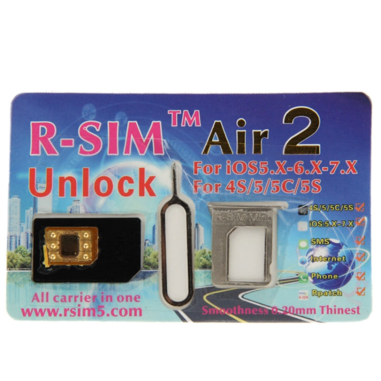 RGKNSE R-SIM Air 2 Micro SIM Unlock Card Affixed for iPhone 5 & 5S & 5C / iPhone 4S, Operation System: iOS 5.X - 8.X, Network: CDMA / GSM / WCDMA, Just Suit for US Sprint Operators Product