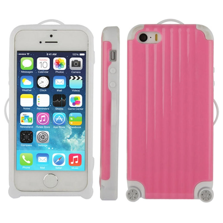 Luggage Style Plastic + Silicone Combination Case for iPhone 5 & 5s & SE