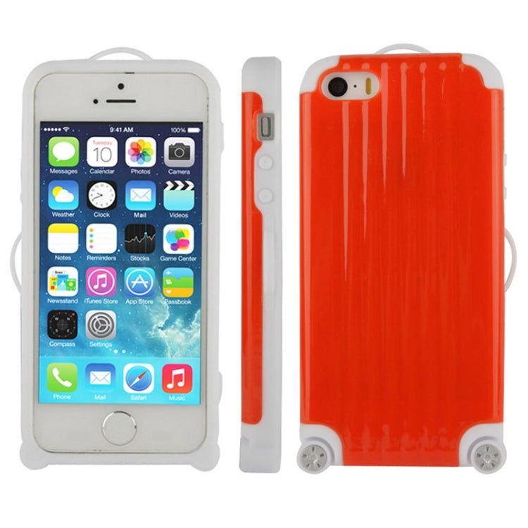 Luggage Style Plastic + Silicone Combination Case for iPhone 5 & 5s & SE