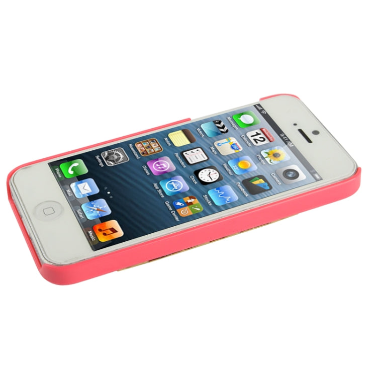 Golden Diamond Rivet Style Plastic Protective Case for iPhone 5 & 5s & SE