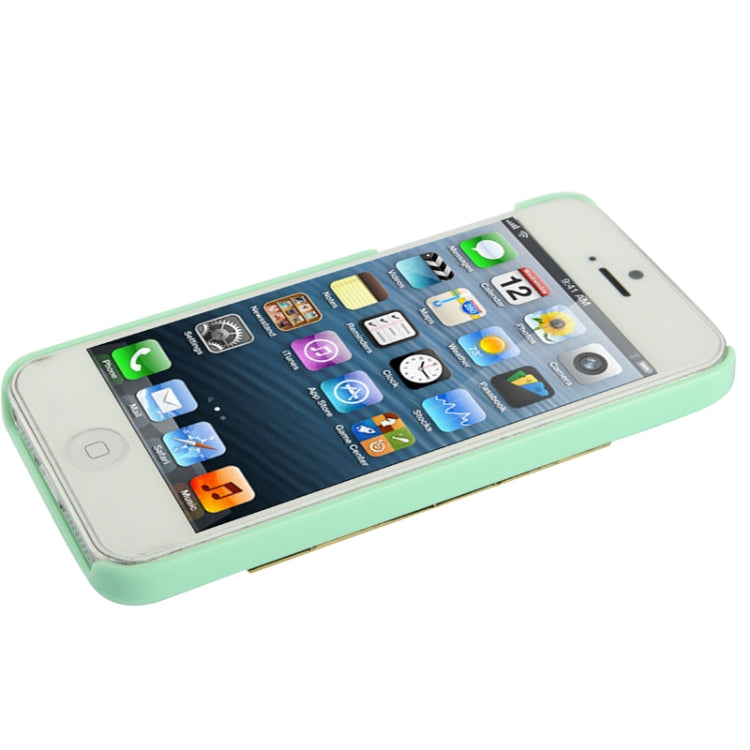 Golden Diamond Rivet Style Plastic Protective Case for iPhone 5 & 5s & SE