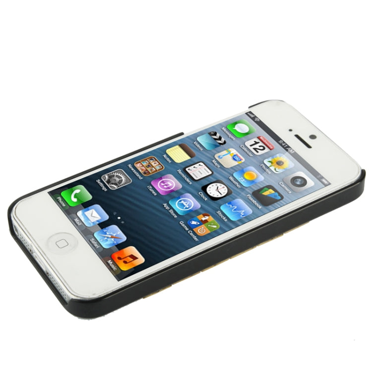 Golden Diamond Rivet Style Plastic Protective Case for iPhone 5 & 5s & SE