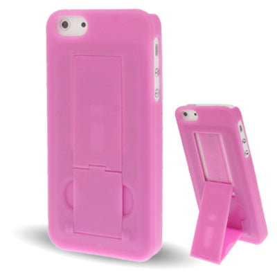 Plastic Protection Case with Holder for iPhone 5 & 5s & SE