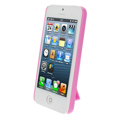 Plastic Protection Case with Holder for iPhone 5 & 5s & SE