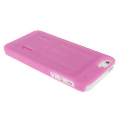 Plastic Protection Case with Holder for iPhone 5 & 5s & SE