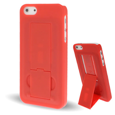 Plastic Protection Case with Holder for iPhone 5 & 5s & SE