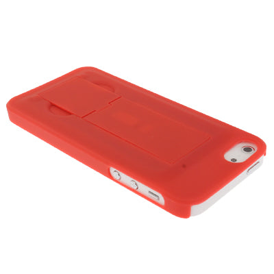 Plastic Protection Case with Holder for iPhone 5 & 5s & SE