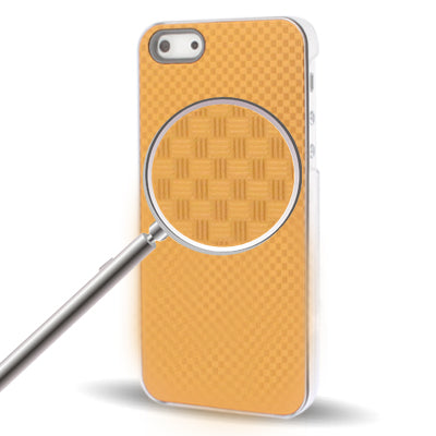 Metal Straw Mat Texture Plastic Shell for iPhone 5 & 5s & SE (Copper)