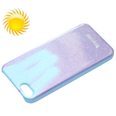 Discoloration under The Sun & Noctilucent in The Darkness Spray Shedding Plastic Protective Case for iPhone 5 & 5s & SE  (Baby Blue)