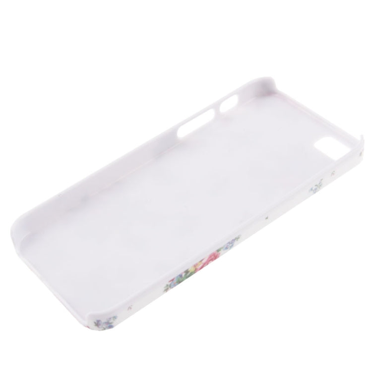 Chinese Rose Pattern Smooth Plastic Case for iPhone 5 & 5s & SE