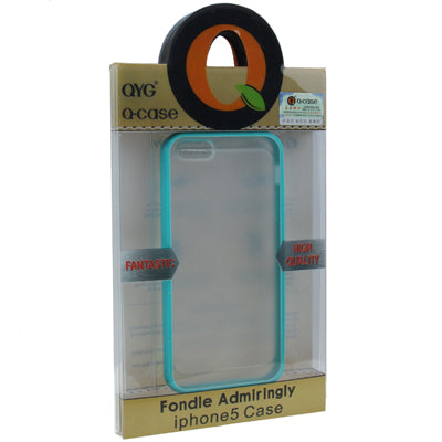 QYG Q-case High Quality TPU Frame Translucent Frosted Plastic Protective Case for iPhone 5 & 5s & SE