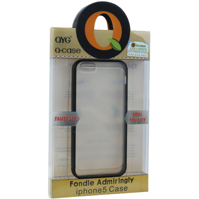 QYG Q-case High Quality TPU Frame Translucent Frosted Plastic Protective Case for iPhone 5 & 5s & SE