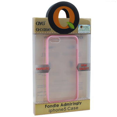 QYG Q-case High Quality TPU Frame Translucent Frosted Plastic Protective Case for iPhone 5 & 5s & SE