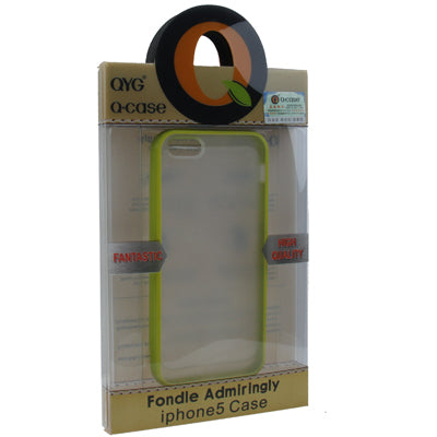 QYG Q-case High Quality TPU Frame Translucent Frosted Plastic Protective Case for iPhone 5 & 5s & SE