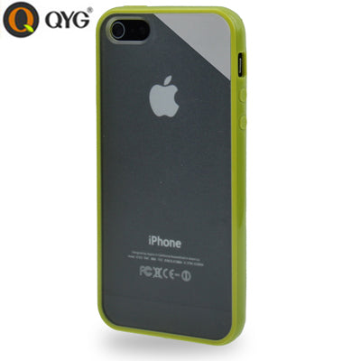 QYG Q-case High Quality TPU Frame Translucent Frosted Plastic Protective Case for iPhone 5 & 5s & SE