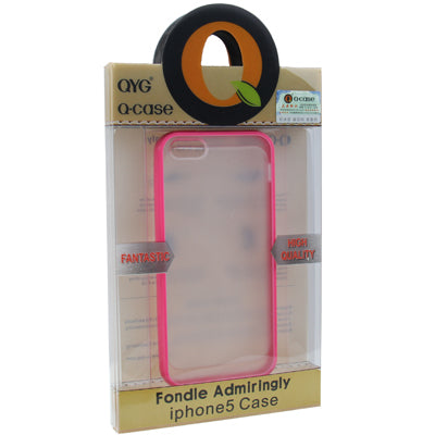 QYG Q-case High Quality TPU Frame Translucent Frosted Plastic Protective Case for iPhone 5 & 5s & SE