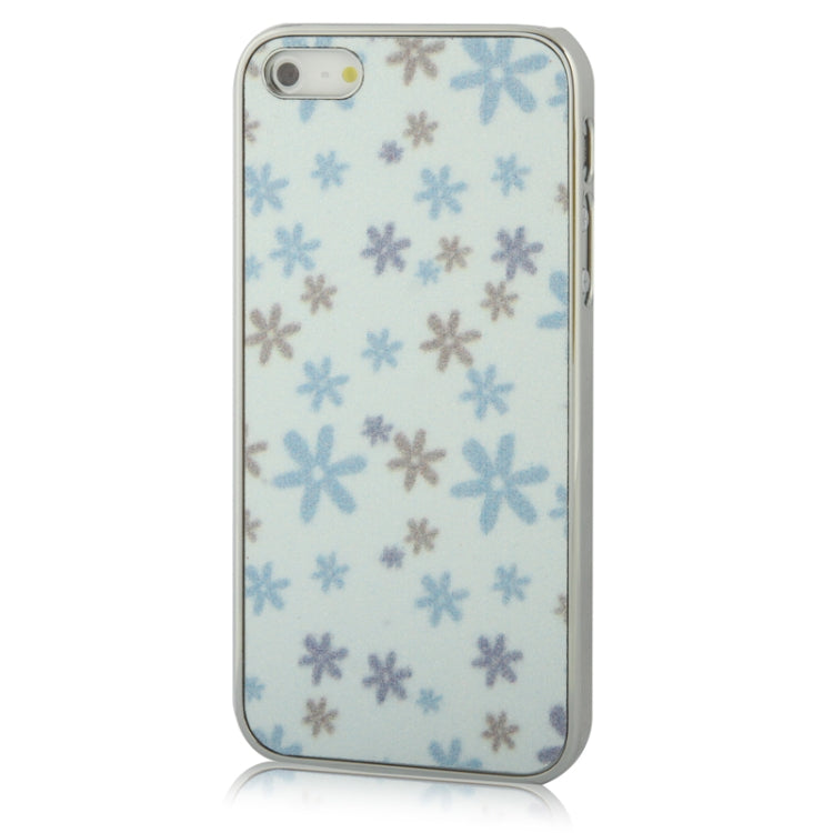 Crystal Frosted Flowers Pattern Plating Plastic Shell for iPhone 5 & 5s & SE
