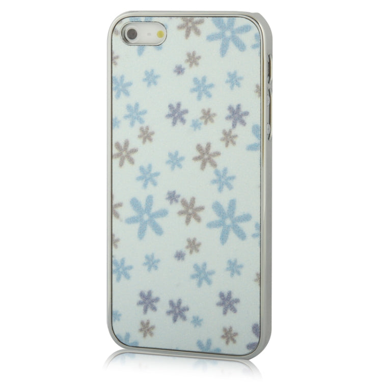 Crystal Frosted Flowers Pattern Plating Plastic Shell for iPhone 5 & 5s & SE