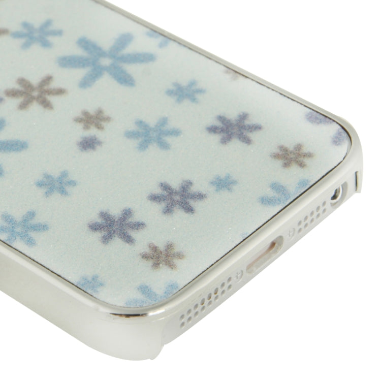 Crystal Frosted Flowers Pattern Plating Plastic Shell for iPhone 5 & 5s & SE