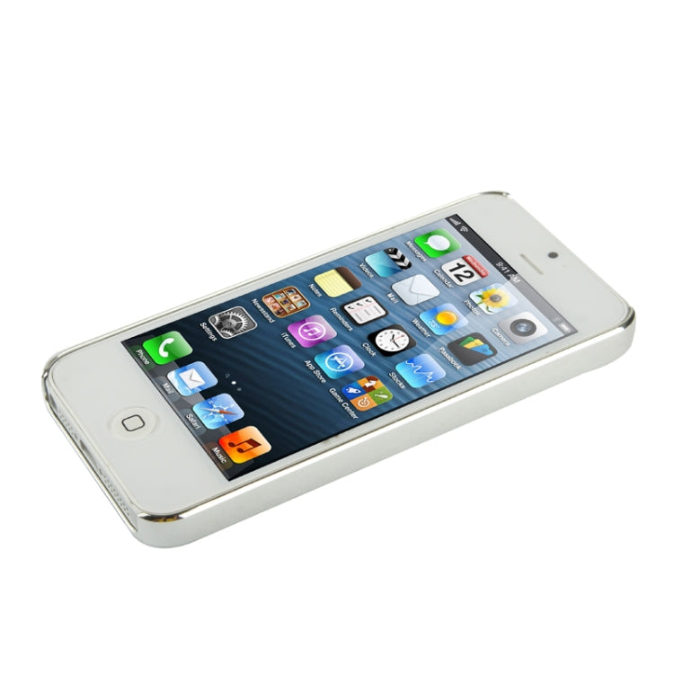Crystal Frosted Flowers Pattern Plating Plastic Shell for iPhone 5 & 5s & SE