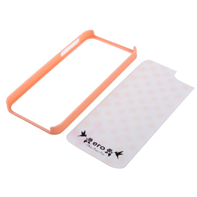 Ero Airmail Series Dot Pattern Split Plastic Protective Cover with Bumper Frame for iPhone 5 (Yellow)