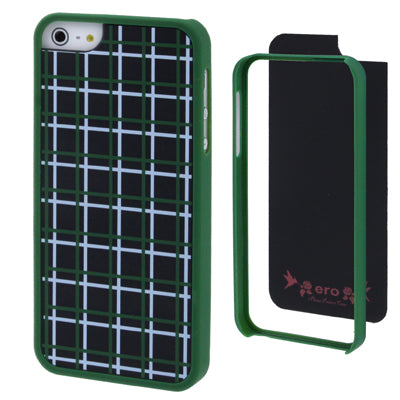 Ero Airmail Series Grid Pattern Split Plastic Protective Cover with Bumper Frame for iPhone 5