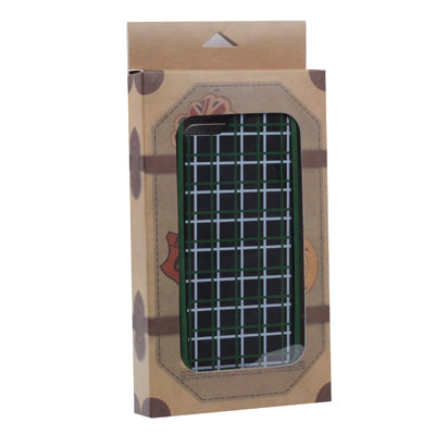 Ero Airmail Series Grid Pattern Split Plastic Protective Cover with Bumper Frame for iPhone 5