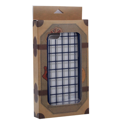Ero Airmail Series Grid Pattern Split Plastic Protective Cover with Bumper Frame for iPhone 5