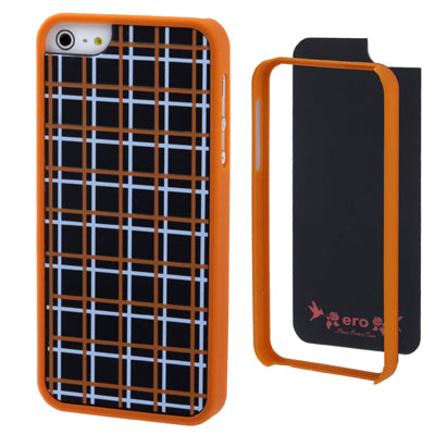 Ero Airmail Series Grid Pattern Split Plastic Protective Cover with Bumper Frame for iPhone 5