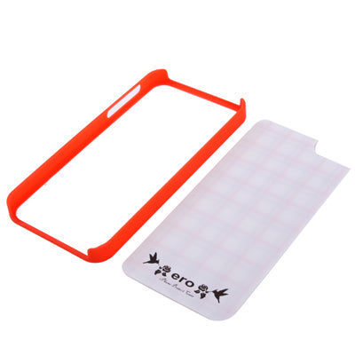 Ero Airmail Series Grid Pattern Split Plastic Protective Cover with Bumper Frame for iPhone 5