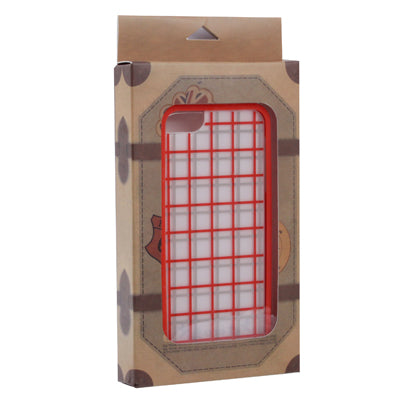 Ero Airmail Series Grid Pattern Split Plastic Protective Cover with Bumper Frame for iPhone 5