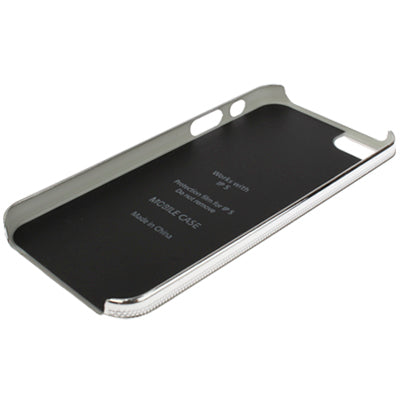 3D Flare Effects Plating Skinning Plastic Case with Silver Border for iPhone 5 & 5s & SE