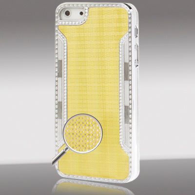 3D Flare Effects Plating Skinning Plastic Case with Silver Border for iPhone 5 & 5s & SE