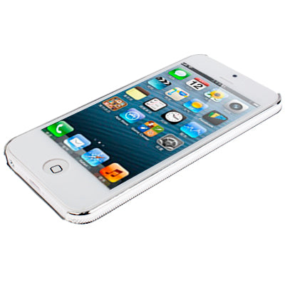 3D Flare Effects Plating Skinning Plastic Case with Silver Border for iPhone 5 & 5s & SE