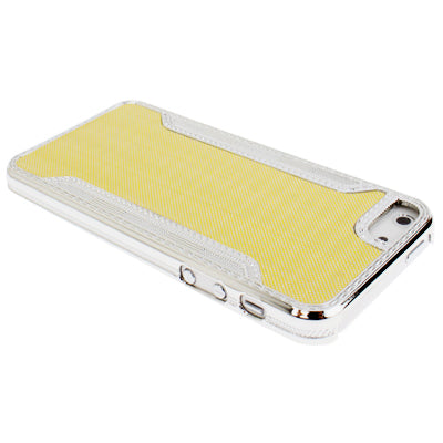 3D Flare Effects Plating Skinning Plastic Case with Silver Border for iPhone 5 & 5s & SE