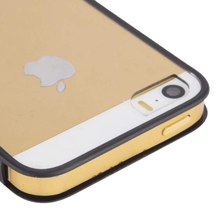Vertical Insertion Transparent Plastic Case with Colorful TPU Frame for iPhone 5 & 5s & SE