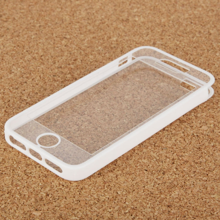Vertical Insertion Transparent Plastic Case with Colorful TPU Frame for iPhone 5 & 5s & SE