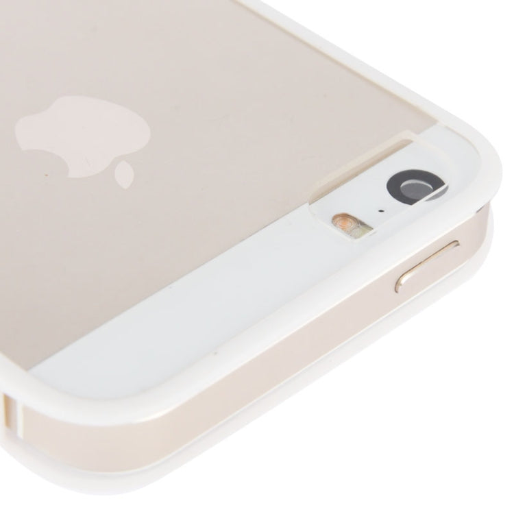 Vertical Insertion Transparent Plastic Case with Colorful TPU Frame for iPhone 5 & 5s & SE
