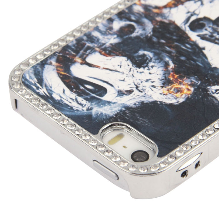 Oil Painting Pattern Diamond Plating Skinning Plastic Case for iPhone 5 & 5s & SE
