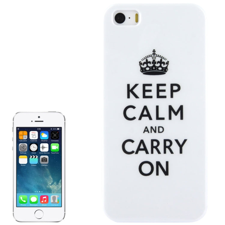 Keep Calm and Carry ON Plastic Protective Case for iPhone 5 & 5s & SE
