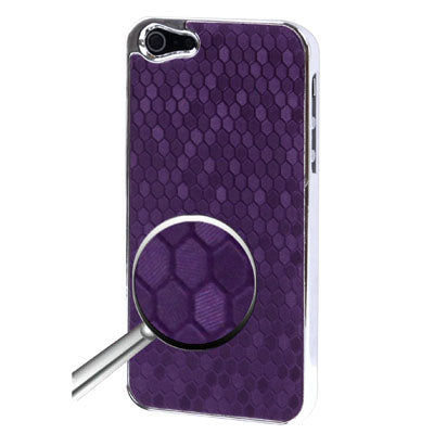 Honeycomb Texture Plating Skinning Plastic Case for iPhone 5