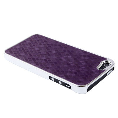 Honeycomb Texture Plating Skinning Plastic Case for iPhone 5